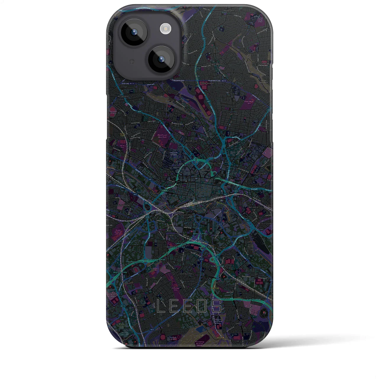 【リーズ(イギリス)】地図柄iPhoneケース(バックカバータイプ)