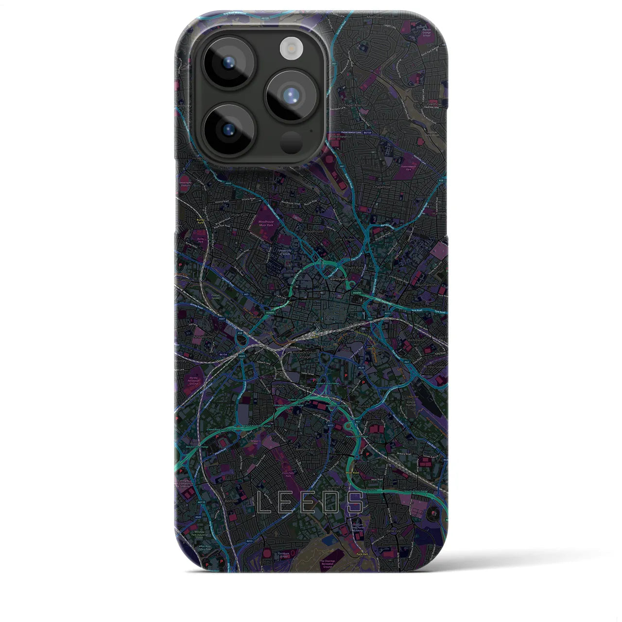 【リーズ(イギリス)】地図柄iPhoneケース(バックカバータイプ)