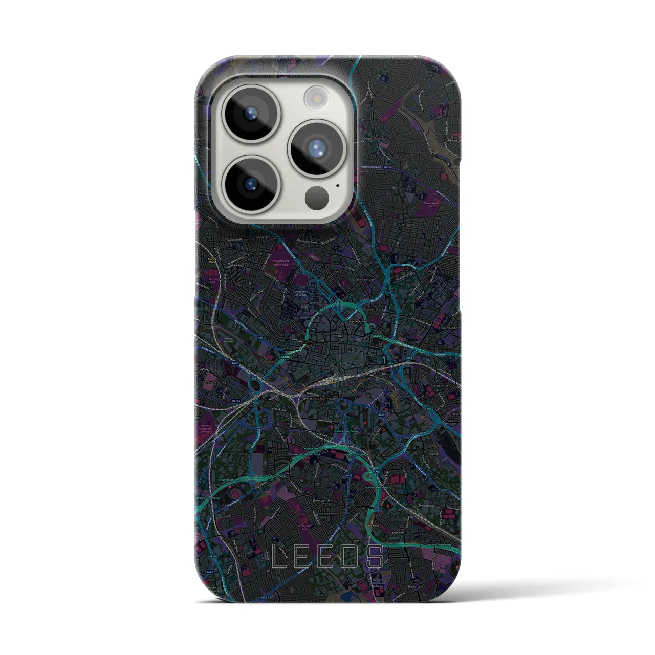 【リーズ(イギリス)】地図柄iPhoneケース(バックカバータイプ)