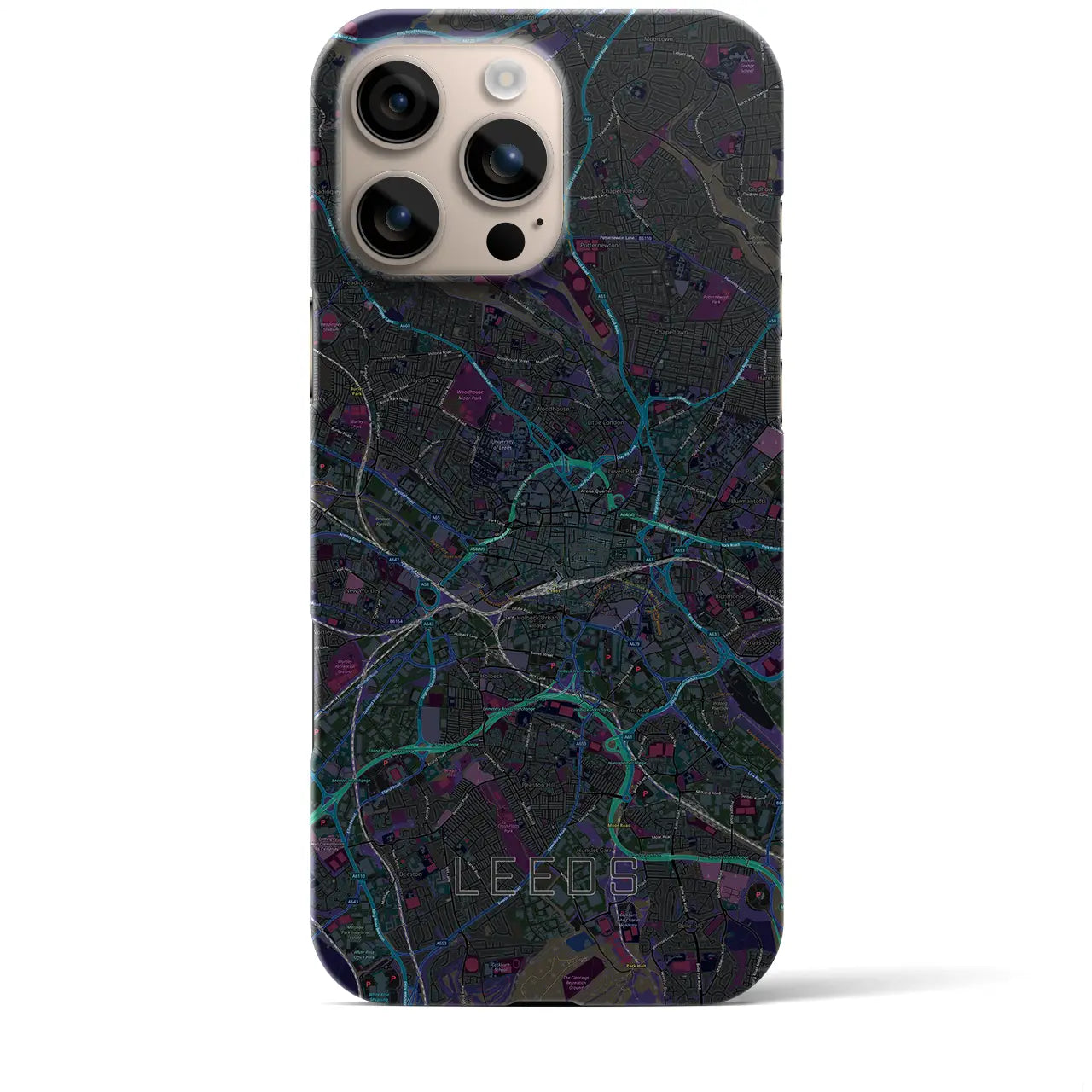 【リーズ(イギリス)】地図柄iPhoneケース(バックカバータイプ)