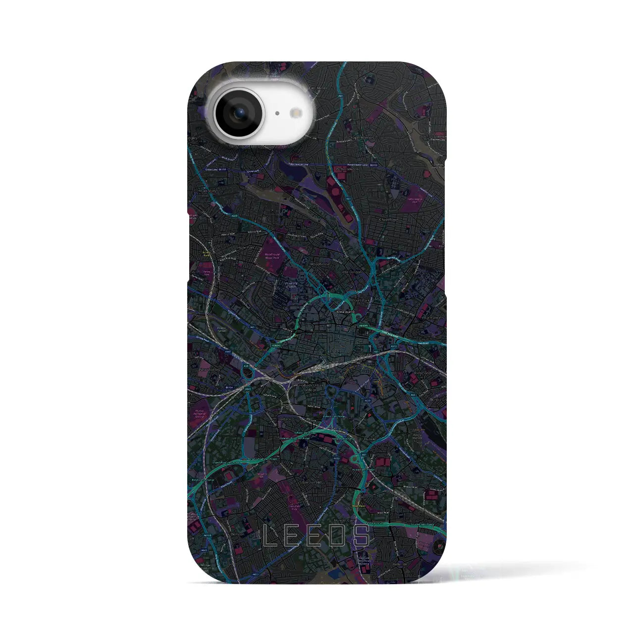 【リーズ(イギリス)】地図柄iPhoneケース(バックカバータイプ)