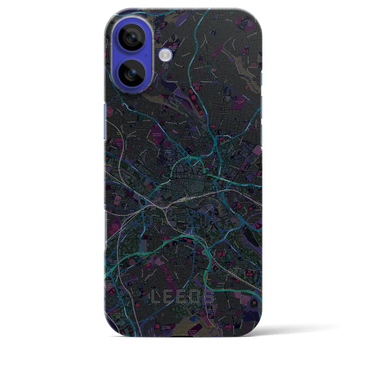 【リーズ(イギリス)】地図柄iPhoneケース(バックカバータイプ)