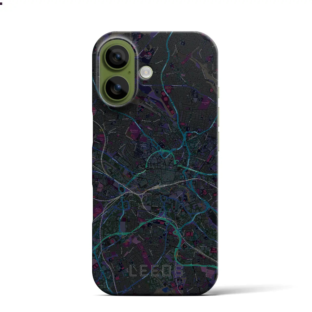 【リーズ(イギリス)】地図柄iPhoneケース(バックカバータイプ)