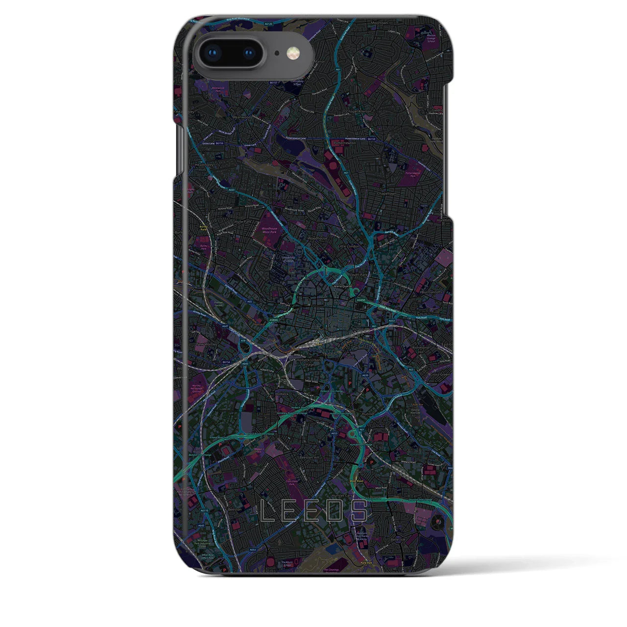 【リーズ(イギリス)】地図柄iPhoneケース(バックカバータイプ)