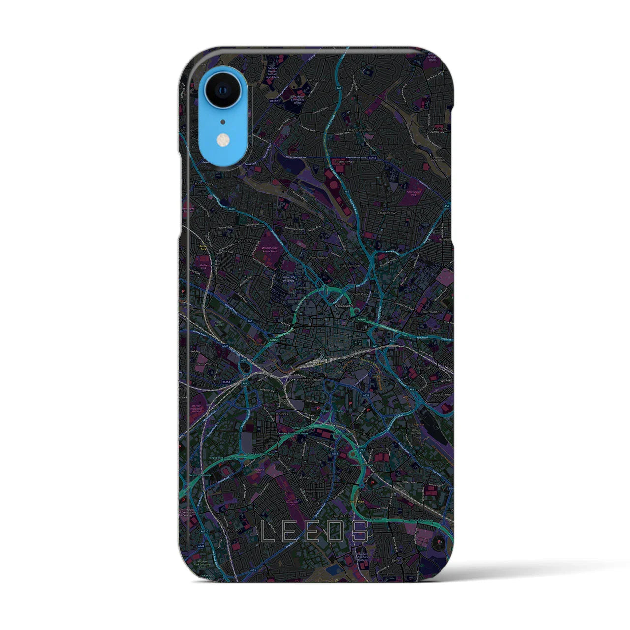 【リーズ(イギリス)】地図柄iPhoneケース(バックカバータイプ)