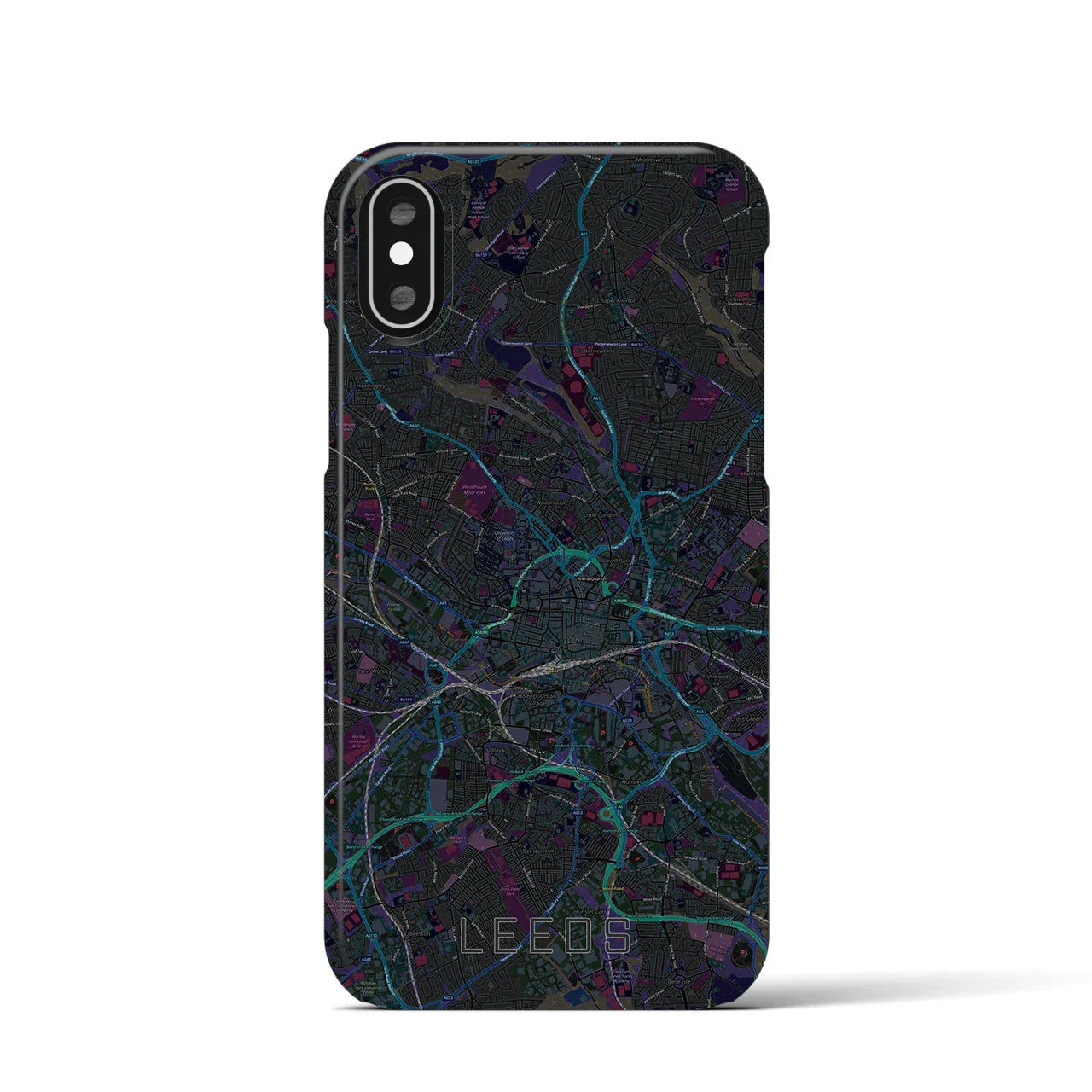 【リーズ(イギリス)】地図柄iPhoneケース(バックカバータイプ)