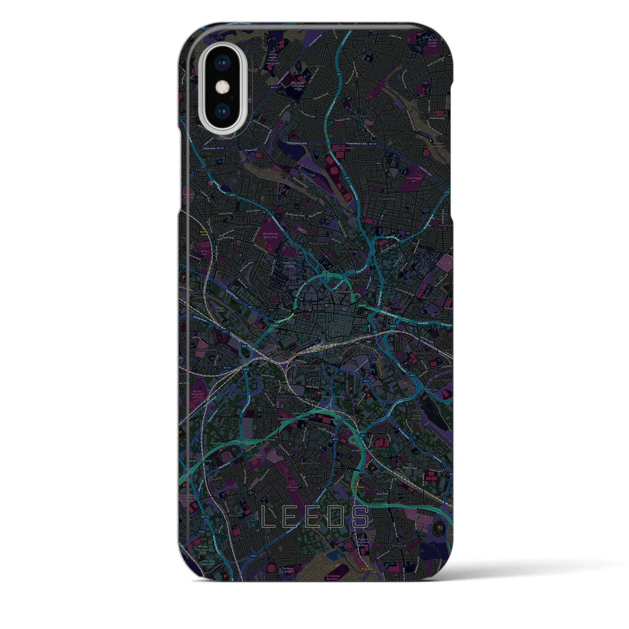 【リーズ(イギリス)】地図柄iPhoneケース(バックカバータイプ)