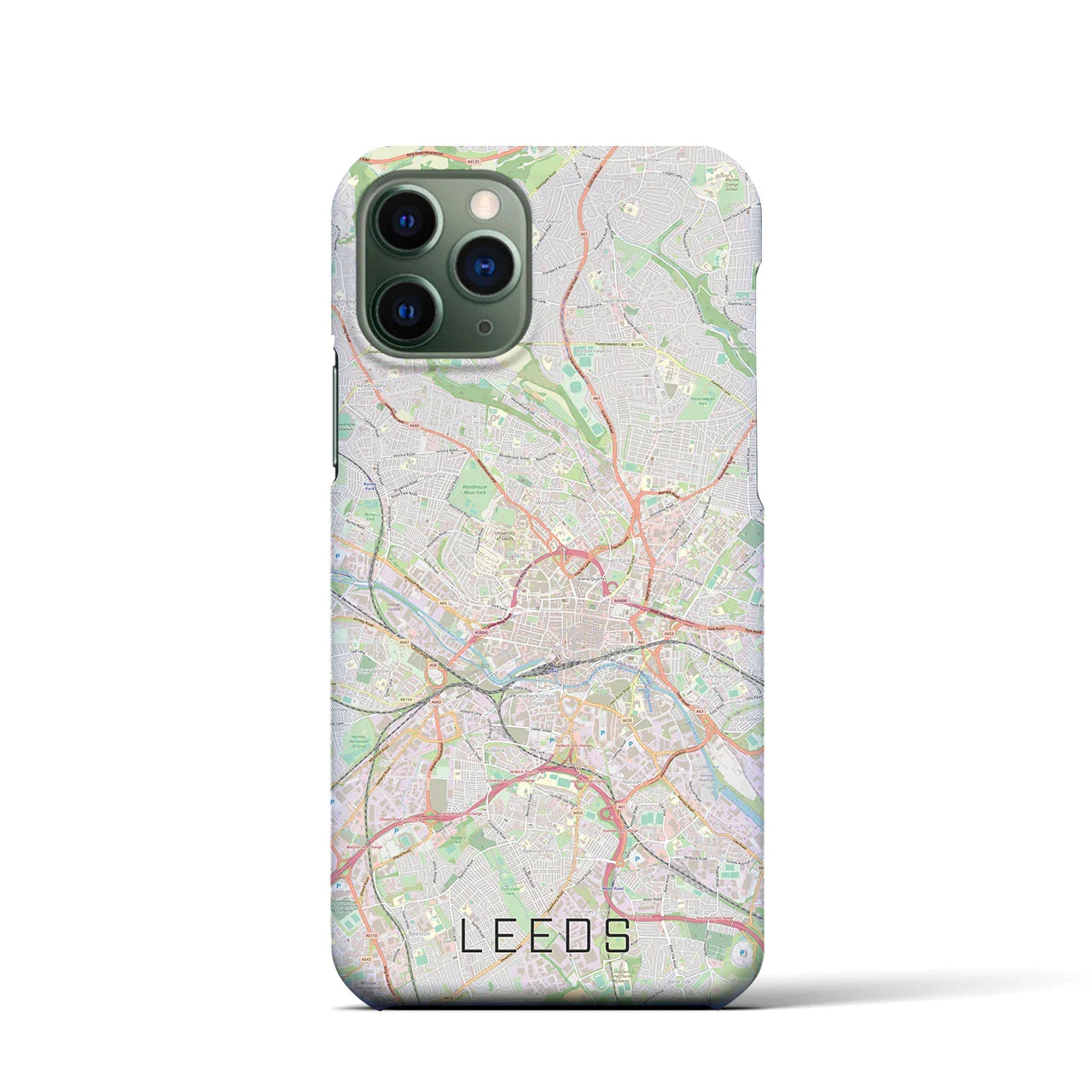 【リーズ(イギリス)】地図柄iPhoneケース(バックカバータイプ)