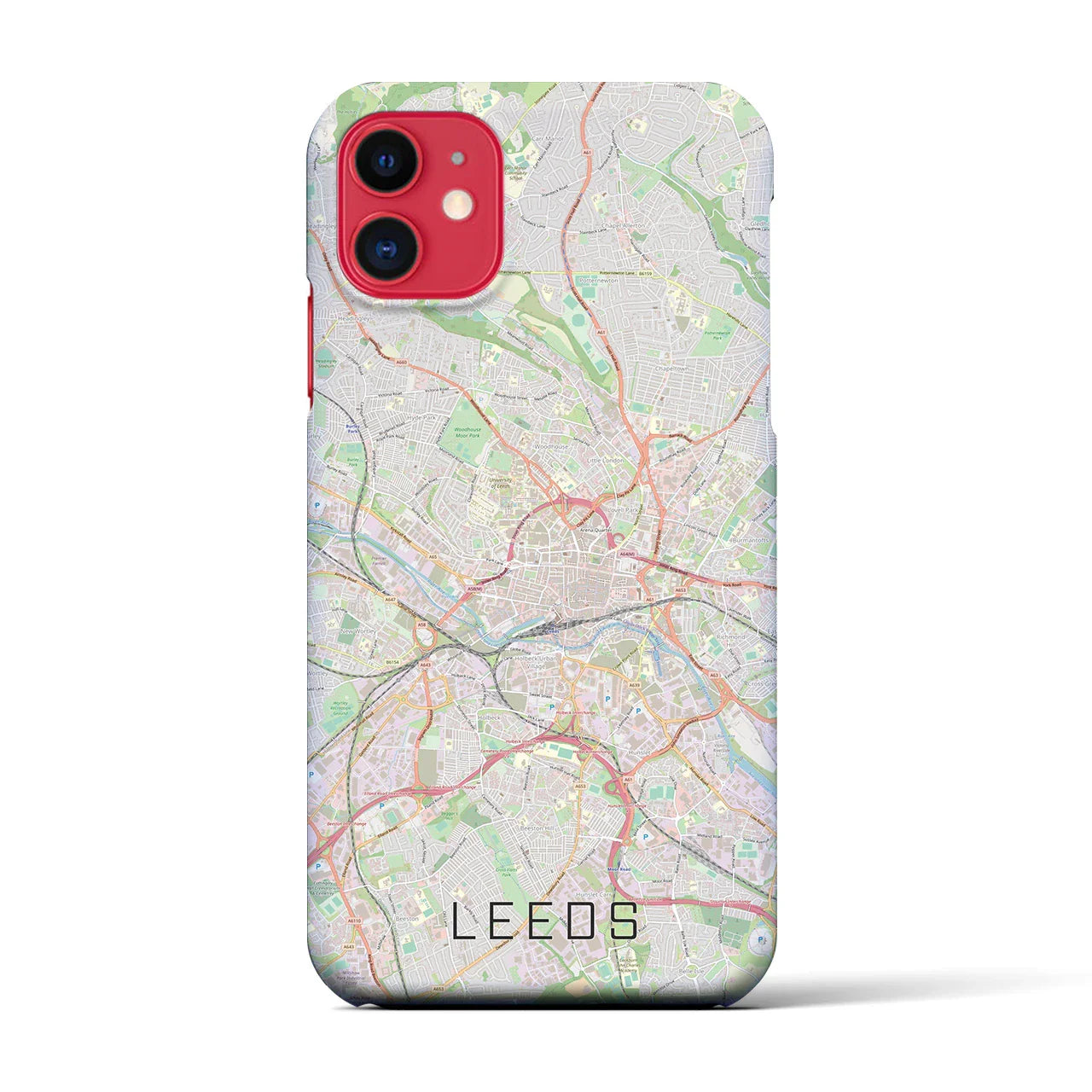 【リーズ(イギリス)】地図柄iPhoneケース(バックカバータイプ)