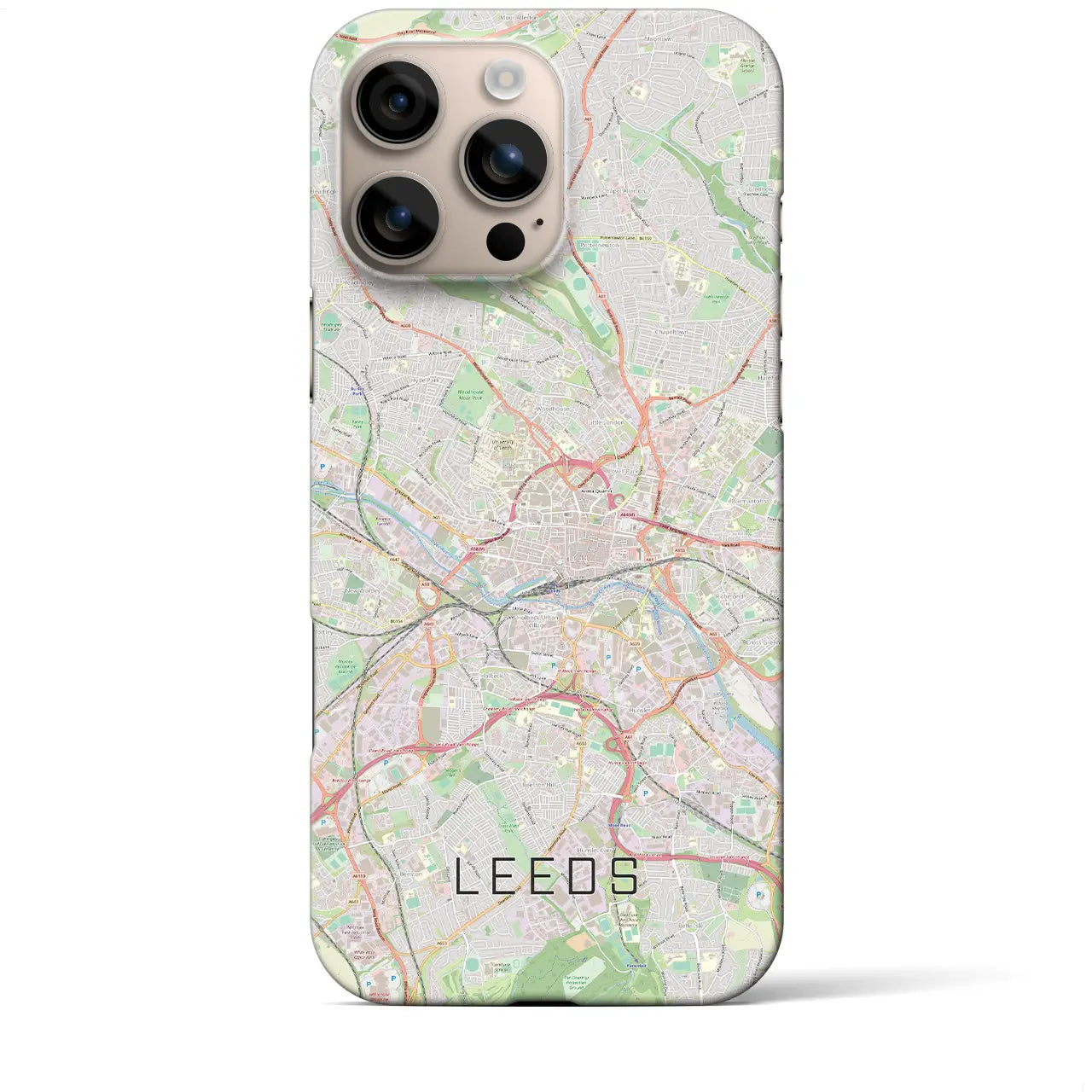 【リーズ(イギリス)】地図柄iPhoneケース(バックカバータイプ)