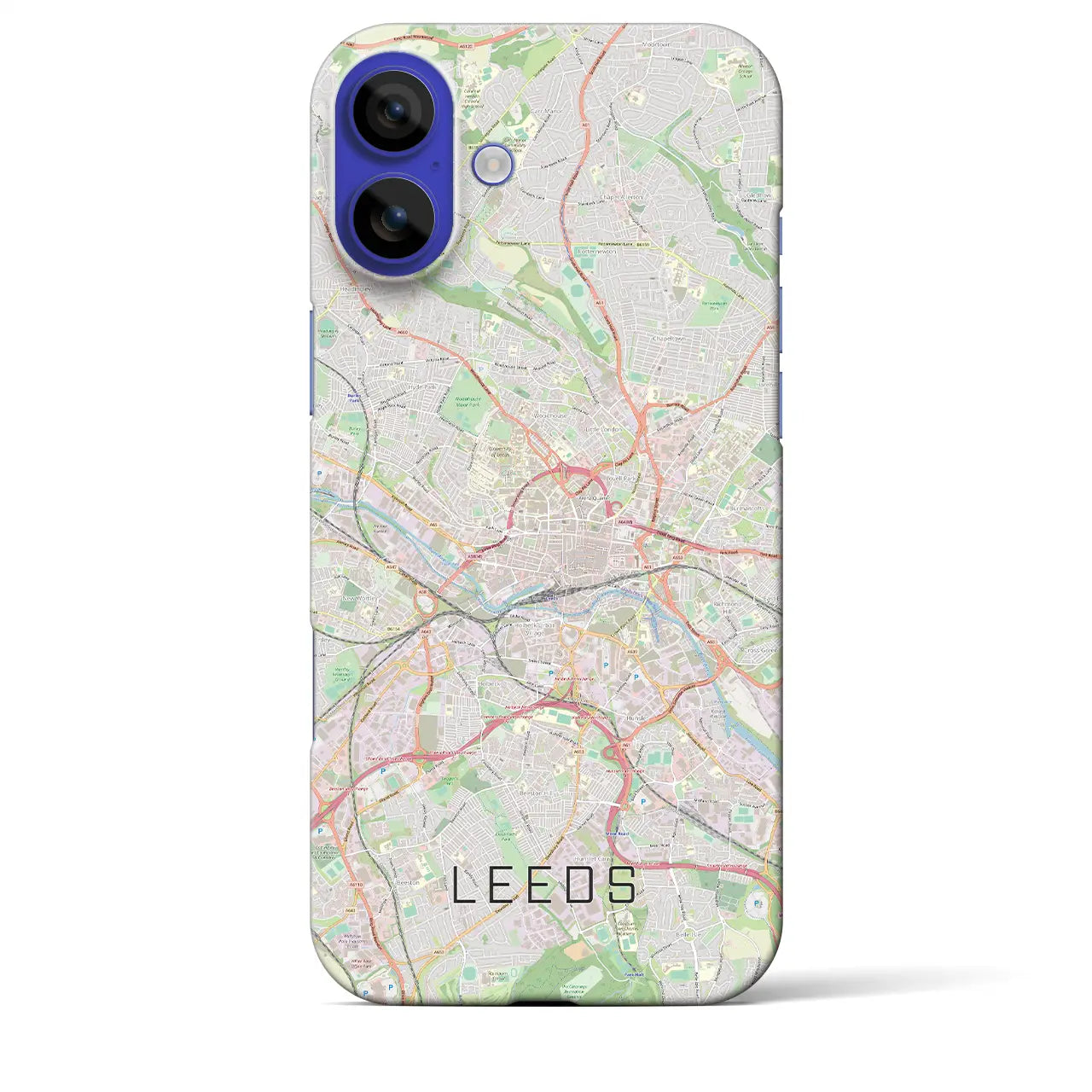 【リーズ(イギリス)】地図柄iPhoneケース(バックカバータイプ)ナチュラル・iPhone 16 Pro Max 用