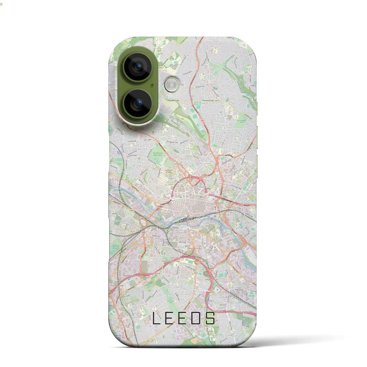 【リーズ(イギリス)】地図柄iPhoneケース(バックカバータイプ)
