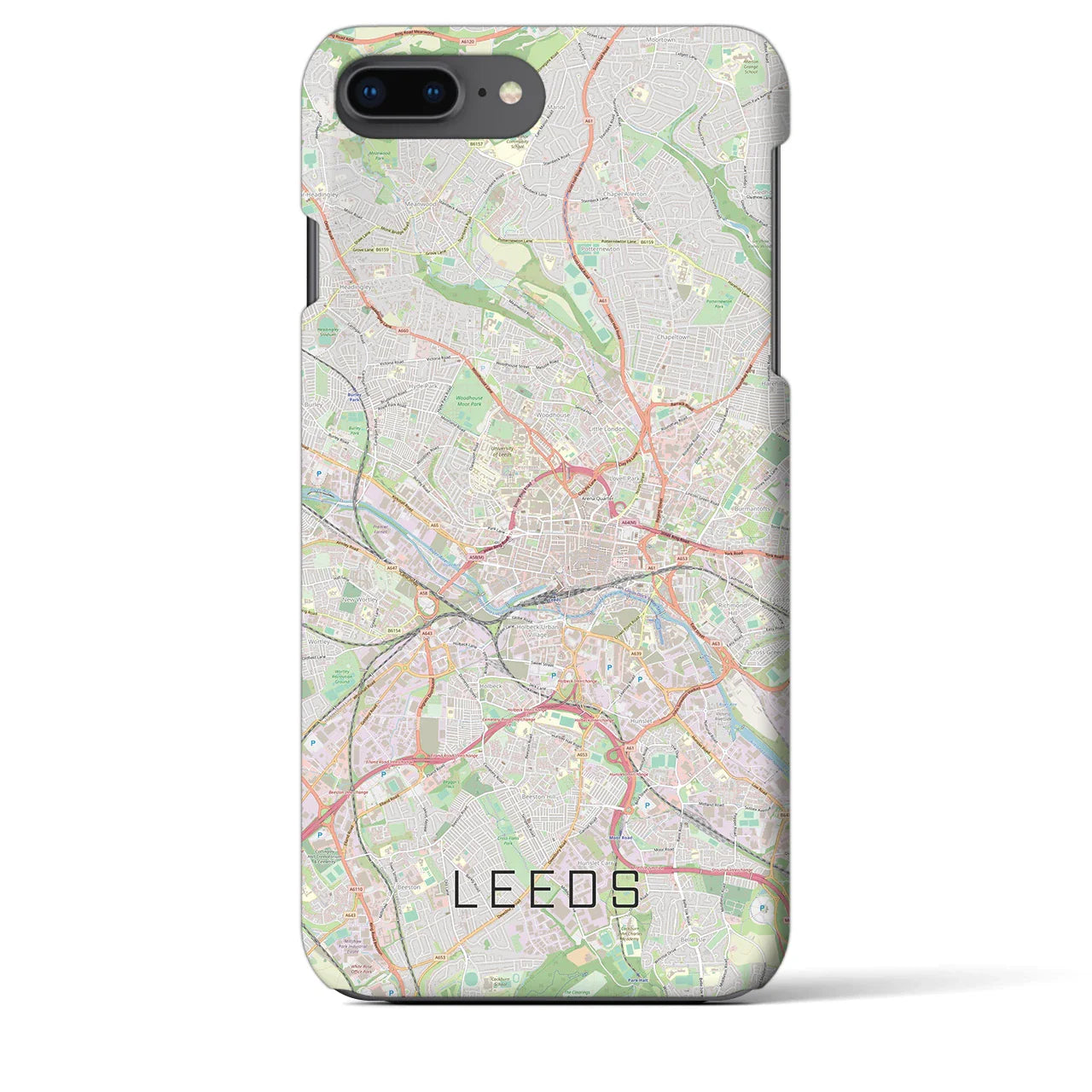 【リーズ(イギリス)】地図柄iPhoneケース(バックカバータイプ)
