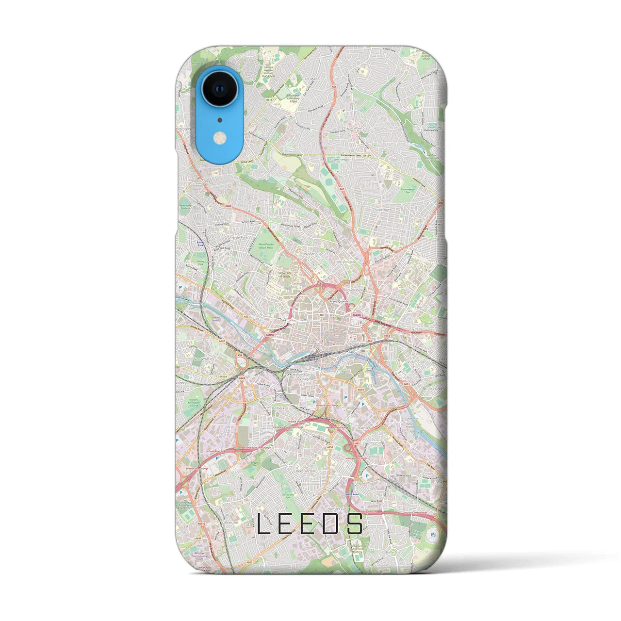 【リーズ(イギリス)】地図柄iPhoneケース(バックカバータイプ)