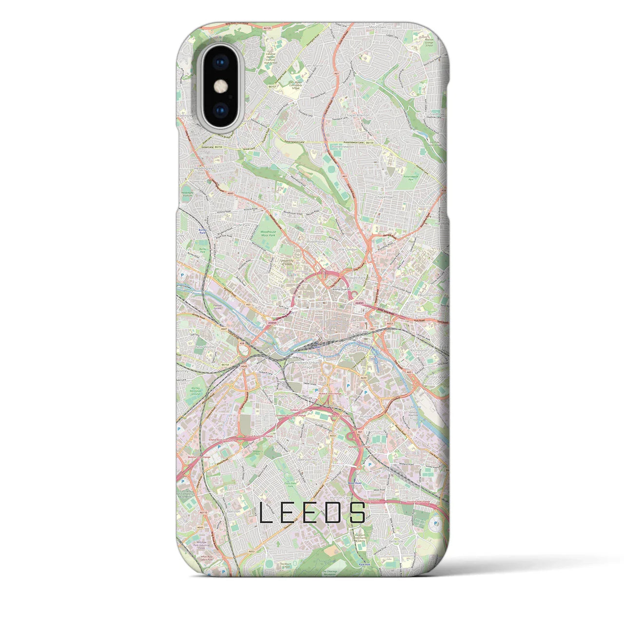 【リーズ(イギリス)】地図柄iPhoneケース(バックカバータイプ)