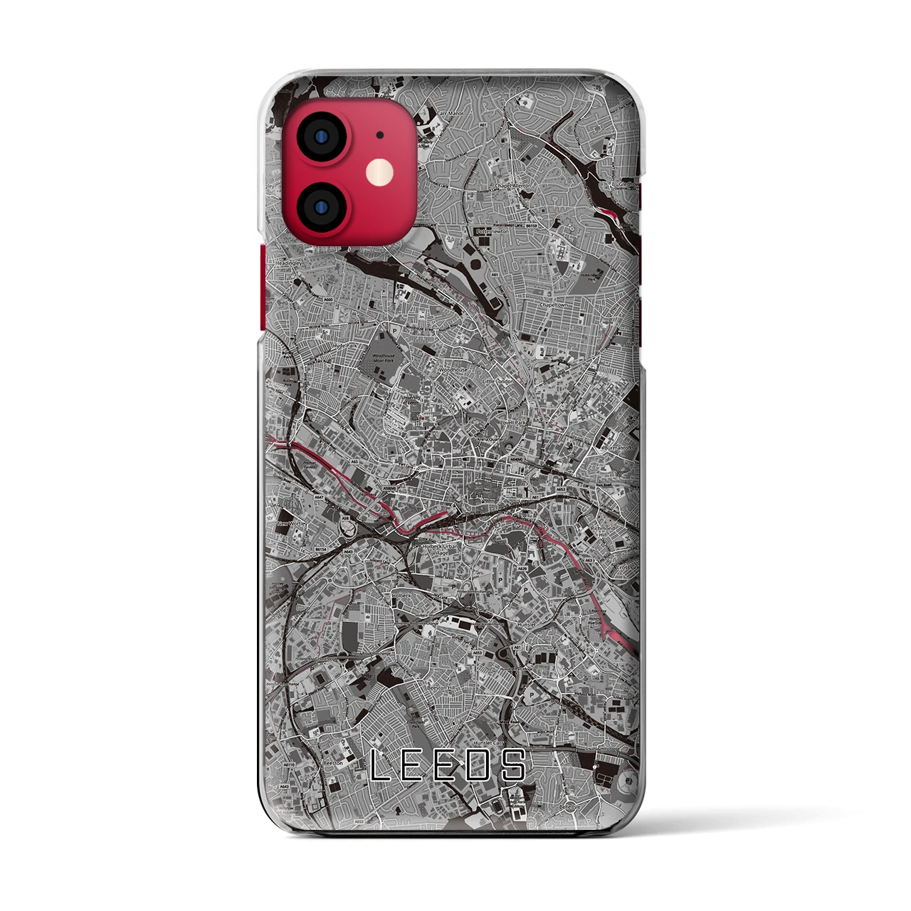 【リーズ(イギリス)】地図柄iPhoneケース(クリアタイプ)