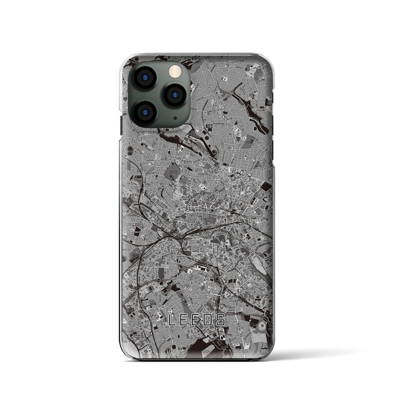 【リーズ(イギリス)】地図柄iPhoneケース(クリアタイプ)