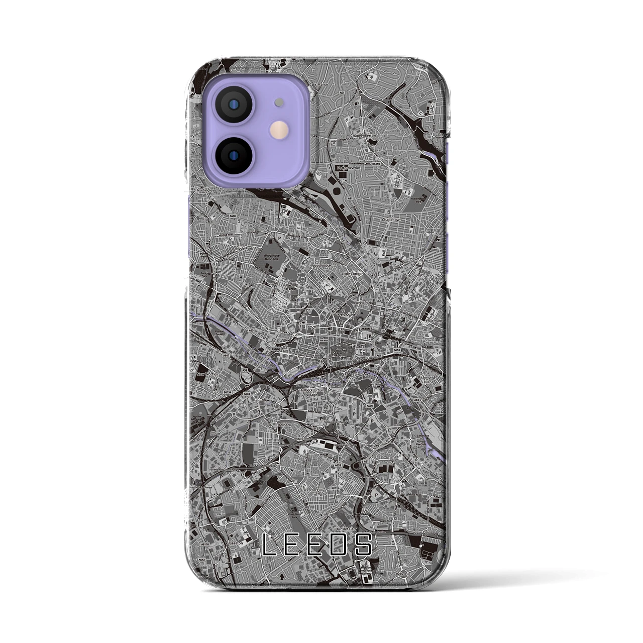 【リーズ(イギリス)】地図柄iPhoneケース(クリアタイプ)