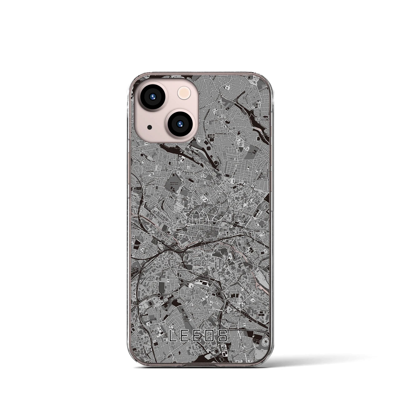 【リーズ(イギリス)】地図柄iPhoneケース(クリアタイプ)