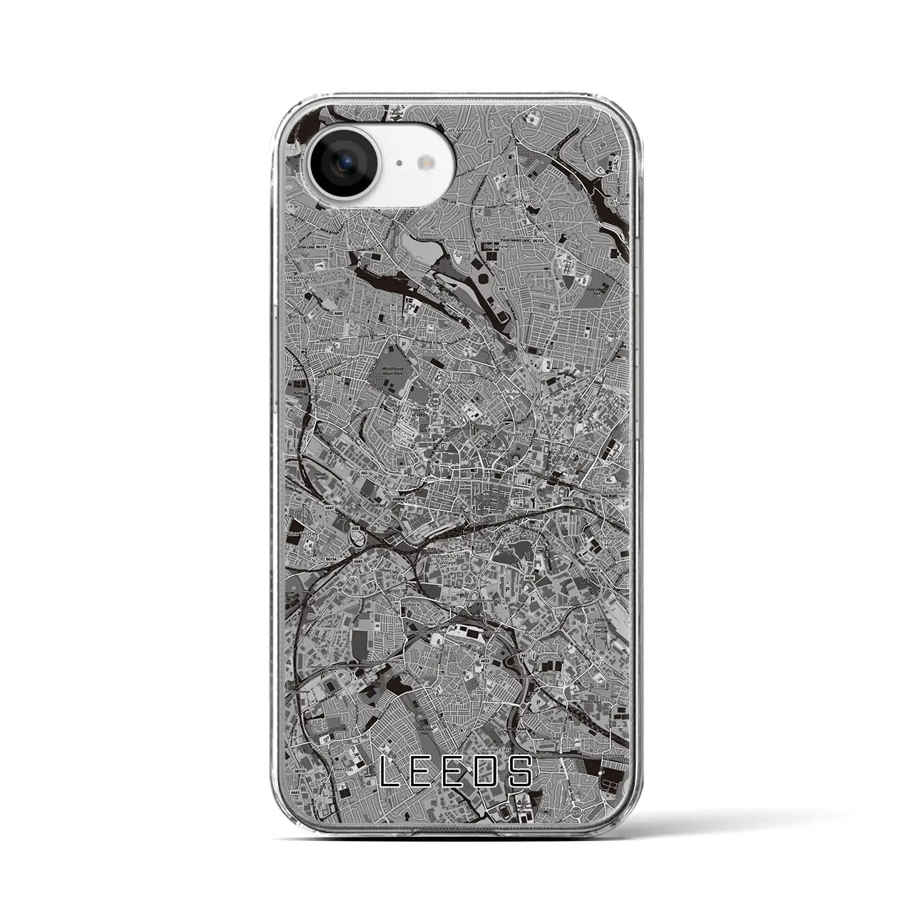 【リーズ(イギリス)】地図柄iPhoneケース(クリアタイプ)
