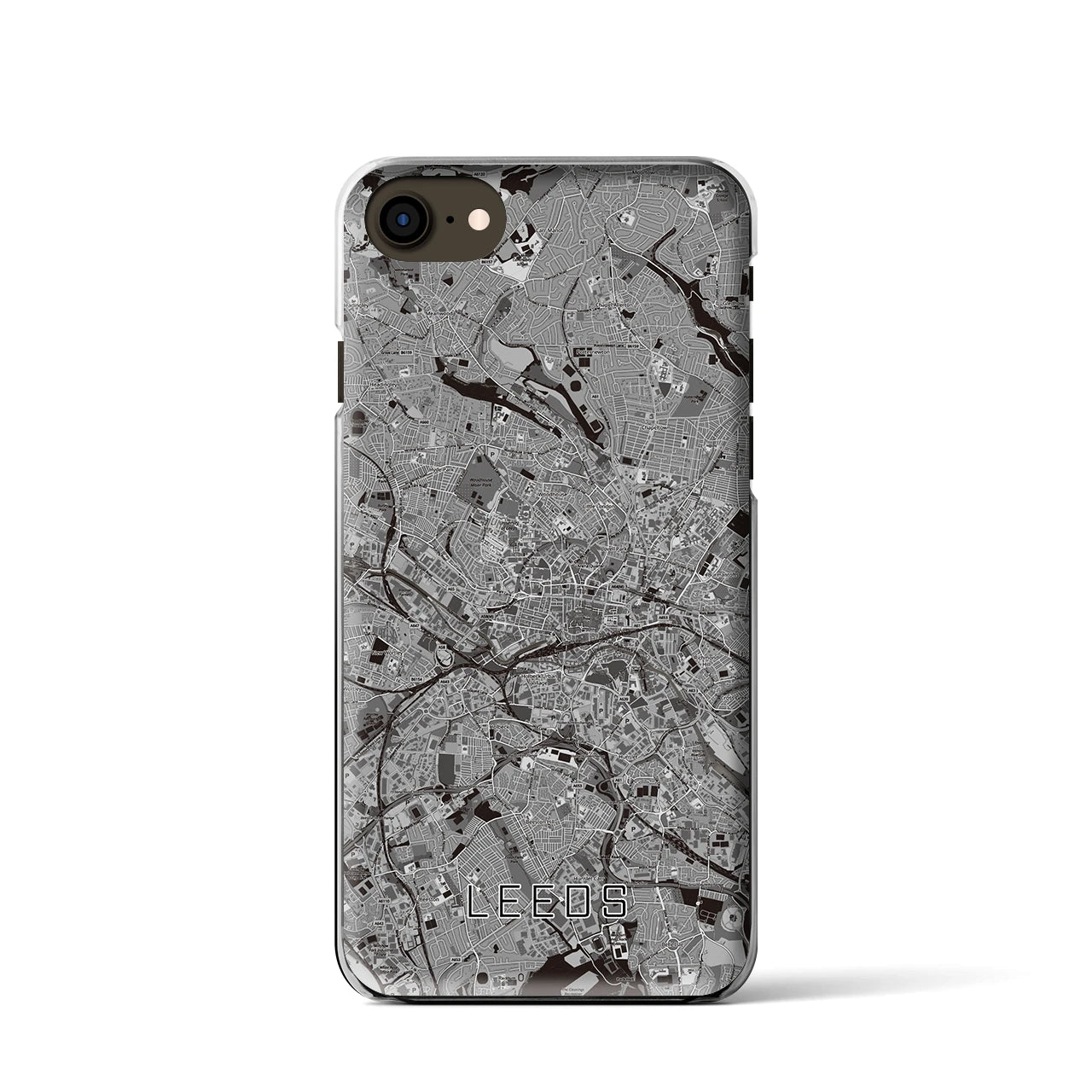 【リーズ(イギリス)】地図柄iPhoneケース(クリアタイプ)