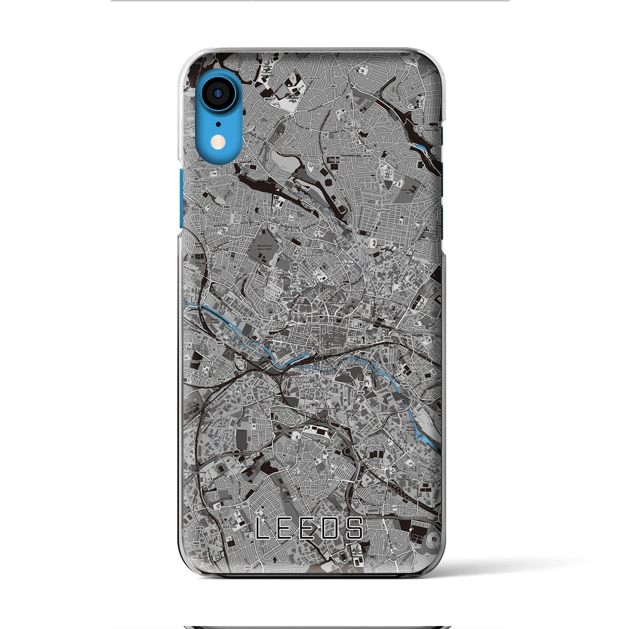 【リーズ(イギリス)】地図柄iPhoneケース(クリアタイプ)