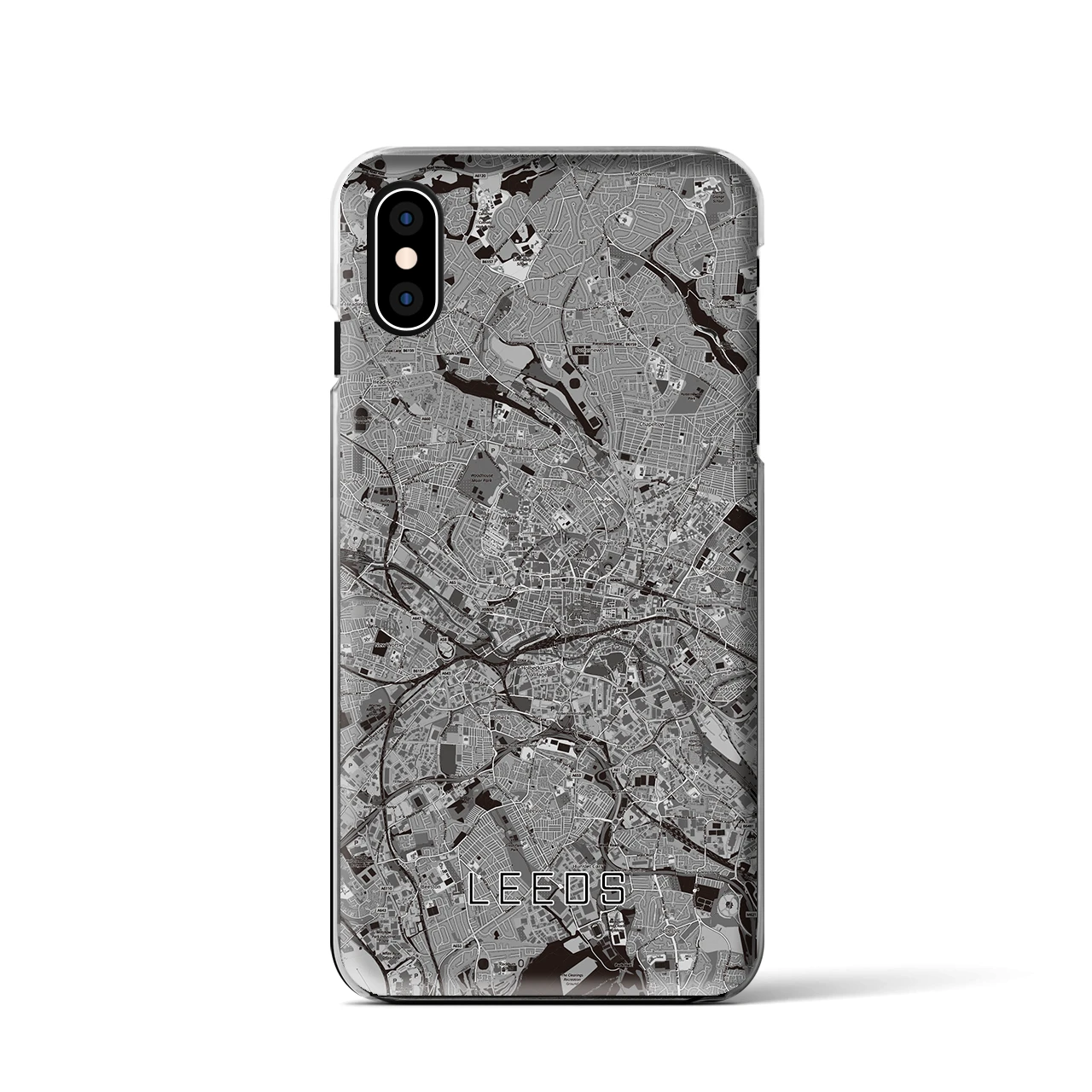 【リーズ(イギリス)】地図柄iPhoneケース(クリアタイプ)