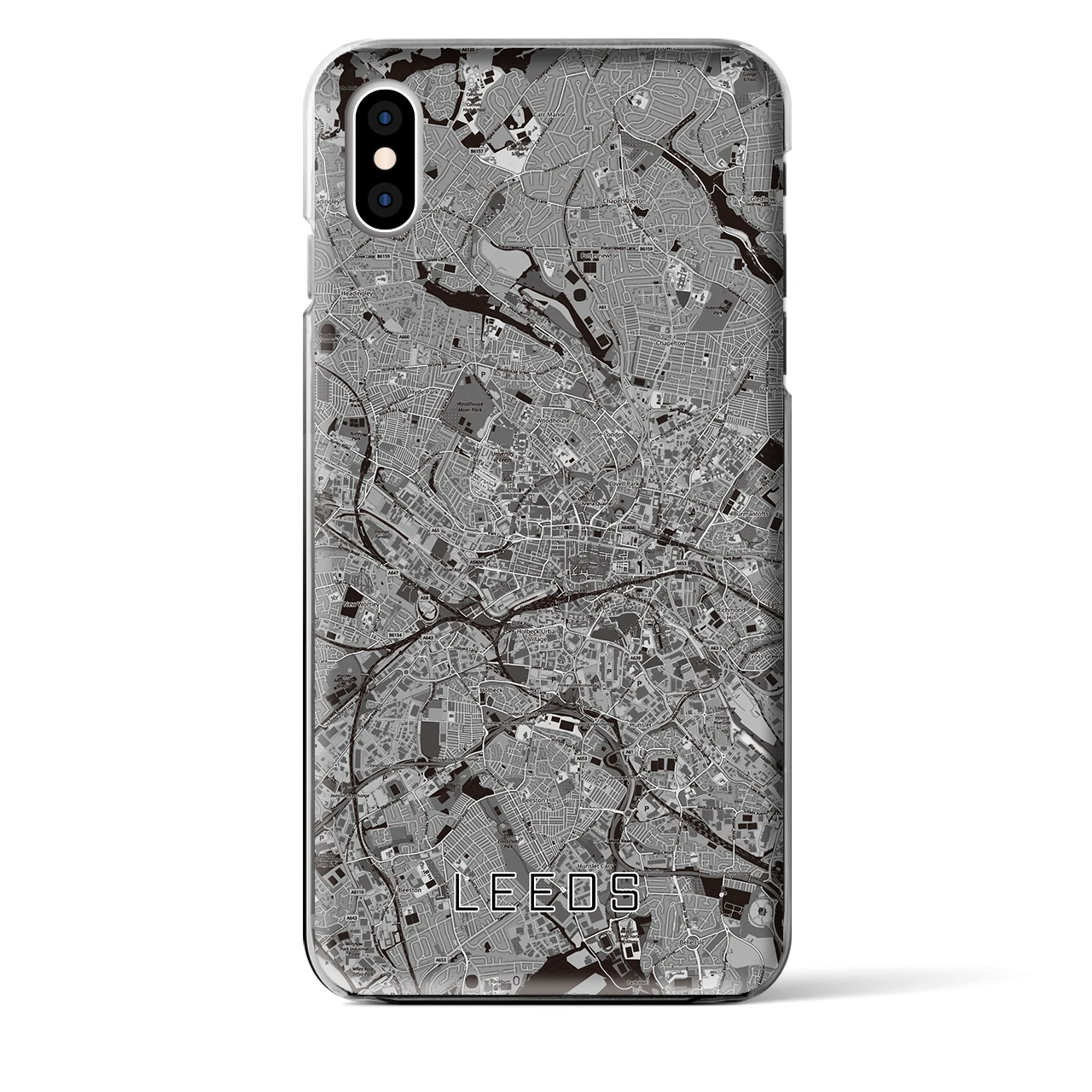 【リーズ(イギリス)】地図柄iPhoneケース(クリアタイプ)
