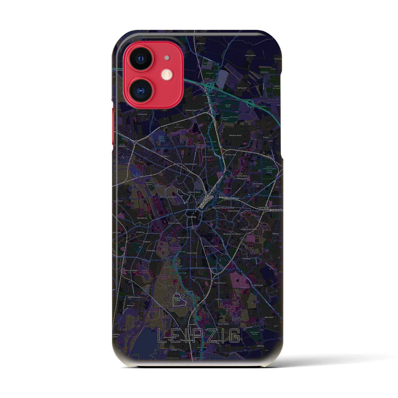 【ライプツィヒ(ドイツ)】地図柄iPhoneケース(バックカバータイプ)