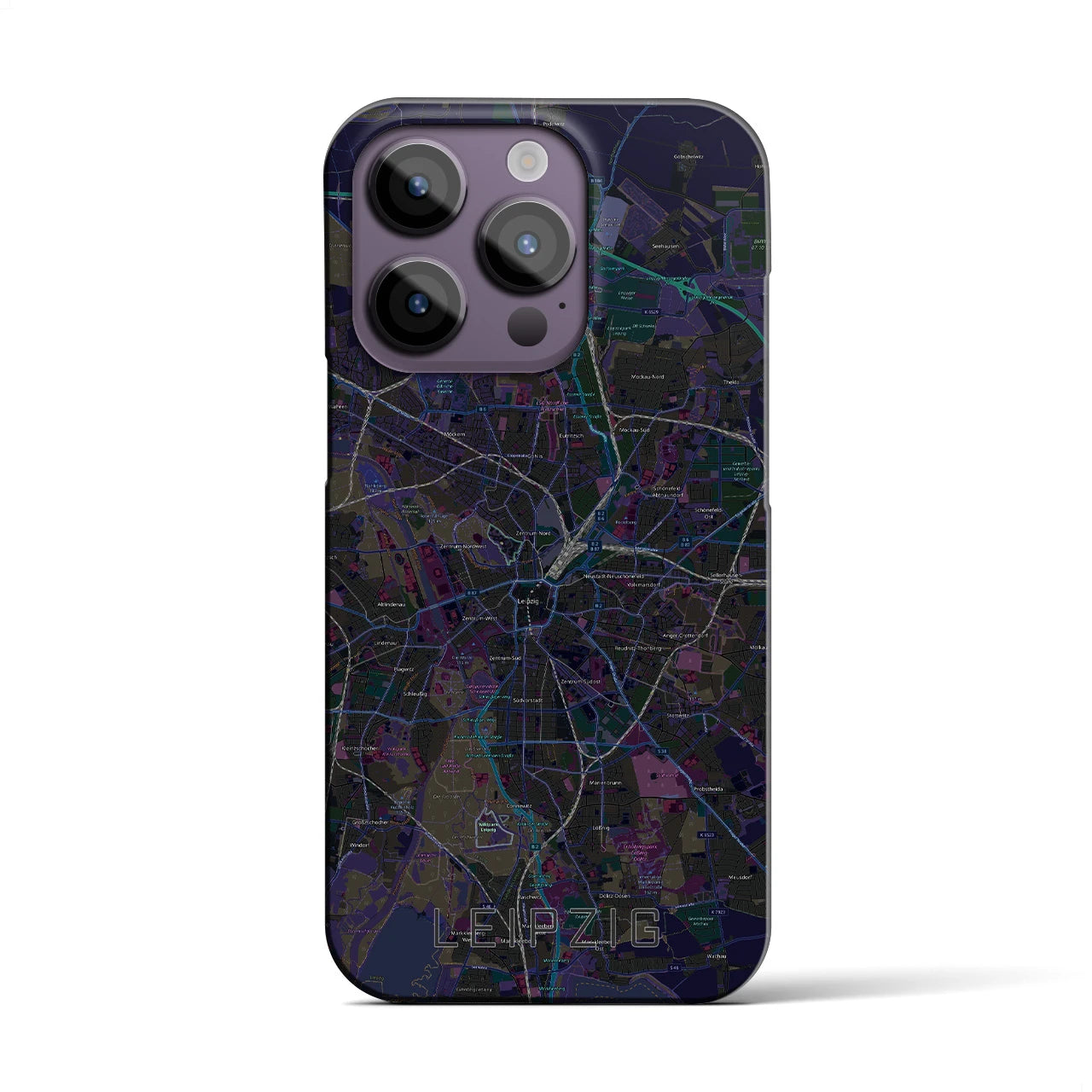 【ライプツィヒ(ドイツ)】地図柄iPhoneケース(バックカバータイプ)