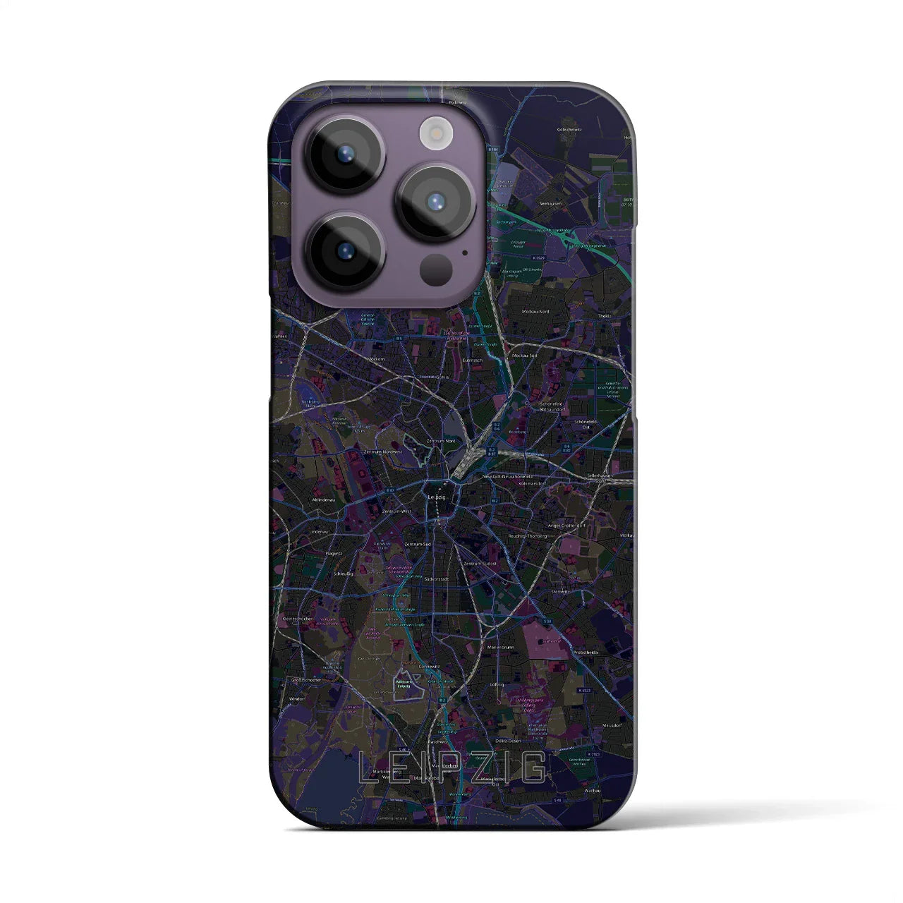 【ライプツィヒ(ドイツ)】地図柄iPhoneケース(バックカバータイプ)