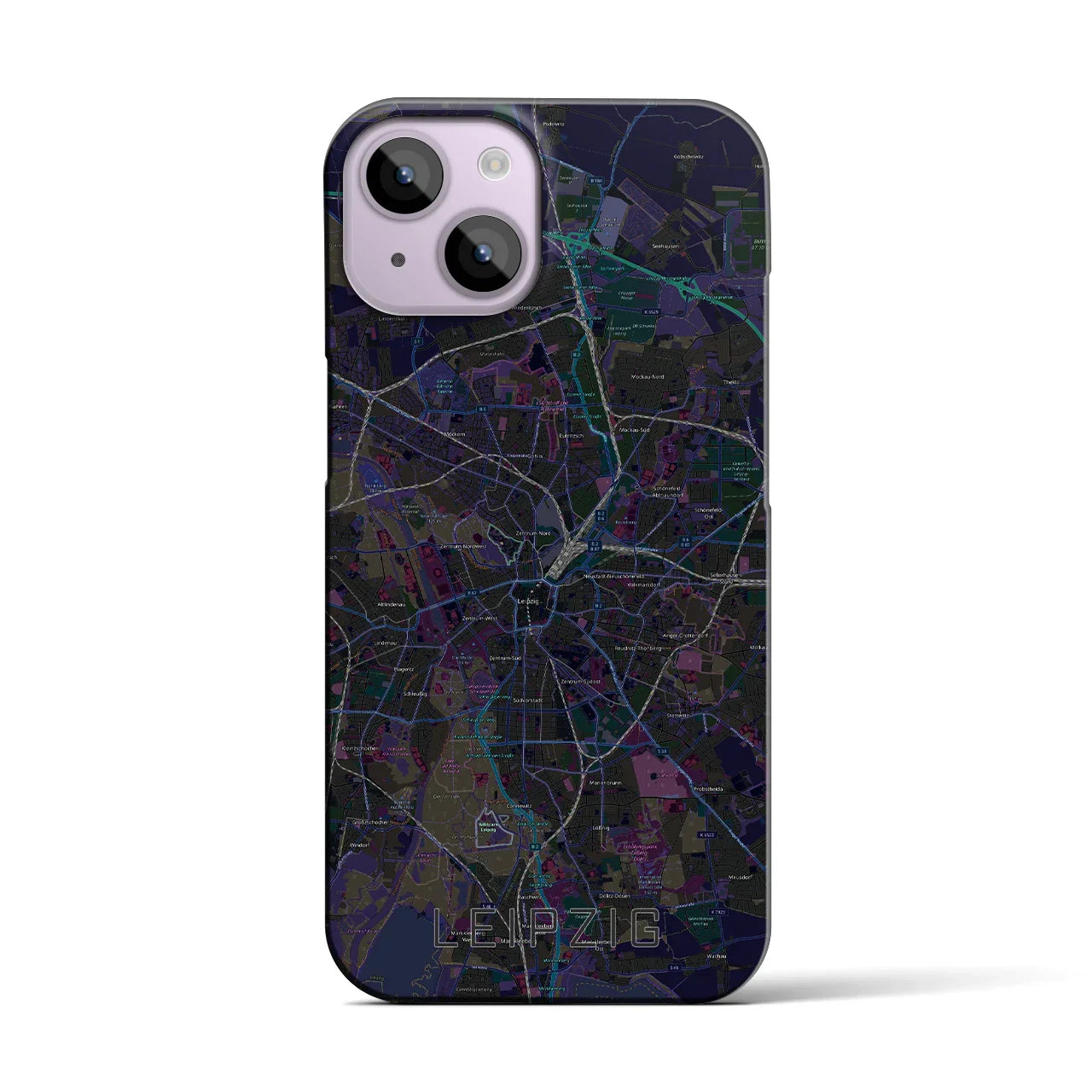 【ライプツィヒ(ドイツ)】地図柄iPhoneケース(バックカバータイプ)