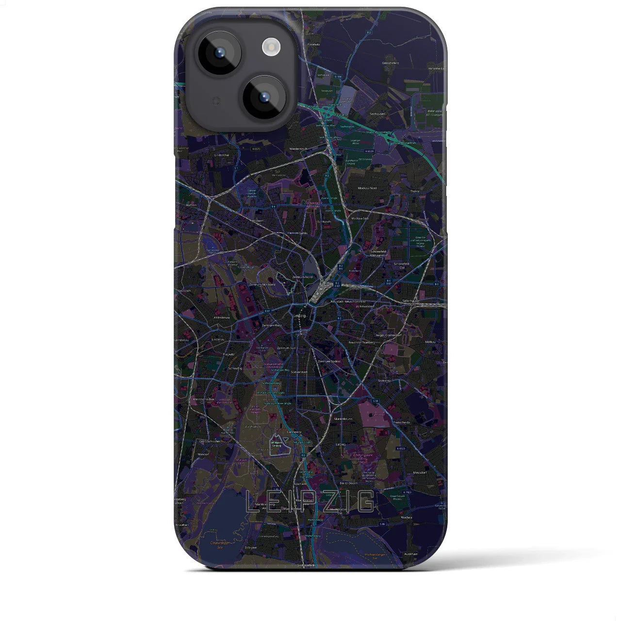 【ライプツィヒ(ドイツ)】地図柄iPhoneケース(バックカバータイプ)