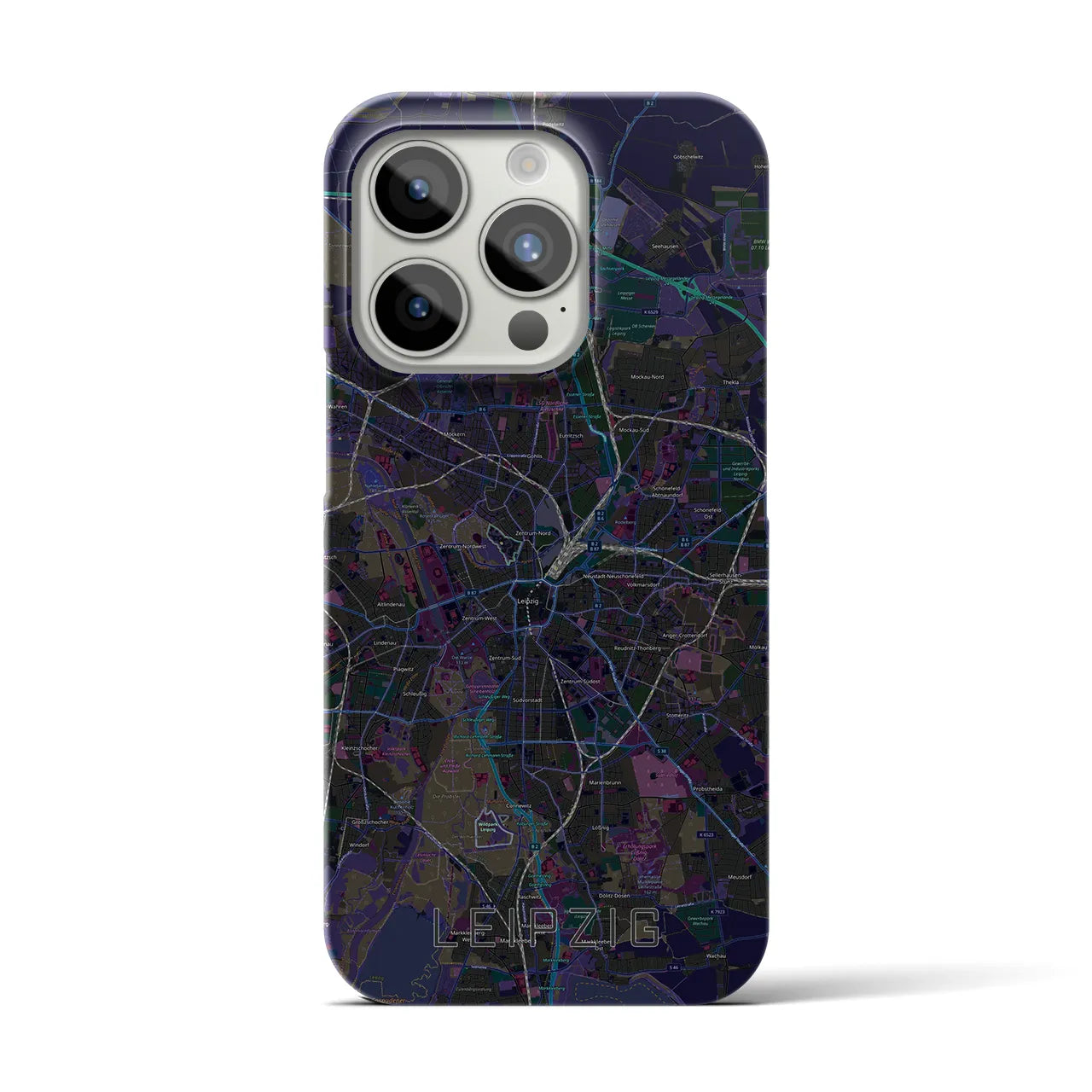 【ライプツィヒ(ドイツ)】地図柄iPhoneケース(バックカバータイプ)