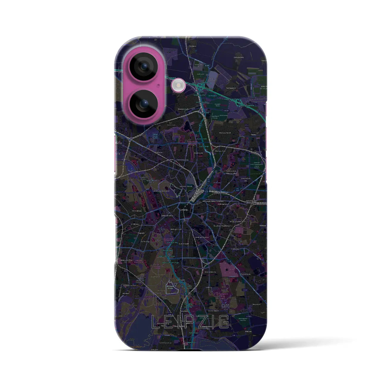 【ライプツィヒ(ドイツ)】地図柄iPhoneケース(バックカバータイプ)
