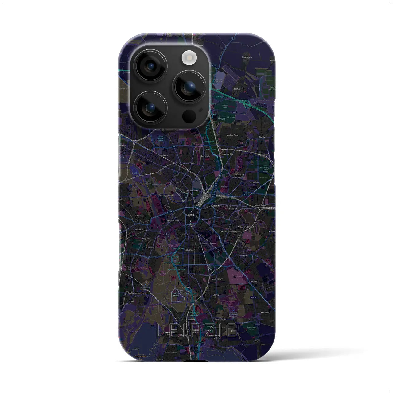 【ライプツィヒ(ドイツ)】地図柄iPhoneケース(バックカバータイプ)