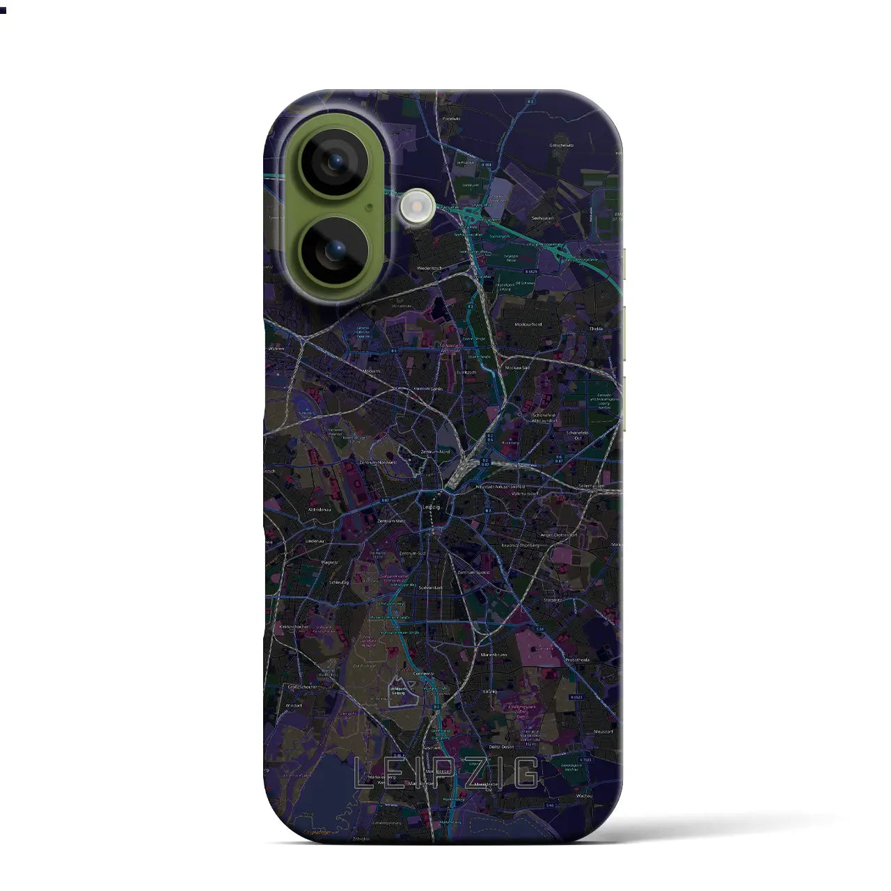 【ライプツィヒ(ドイツ)】地図柄iPhoneケース(バックカバータイプ)