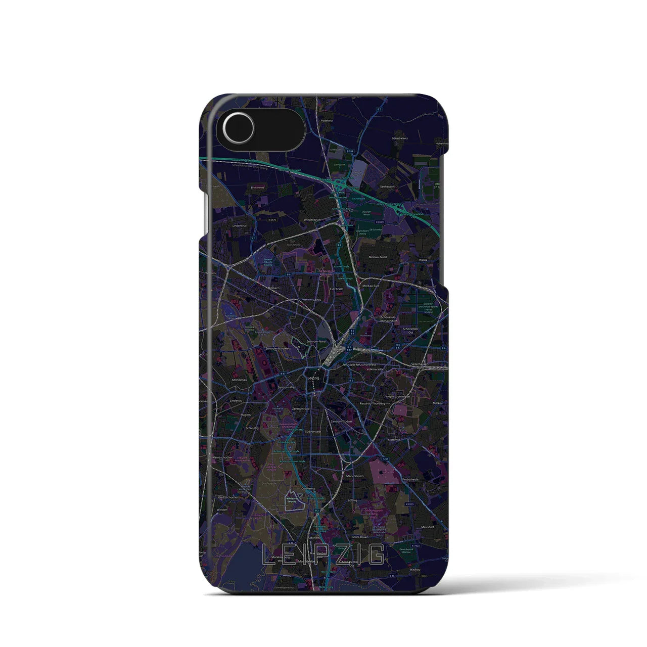 【ライプツィヒ(ドイツ)】地図柄iPhoneケース(バックカバータイプ)