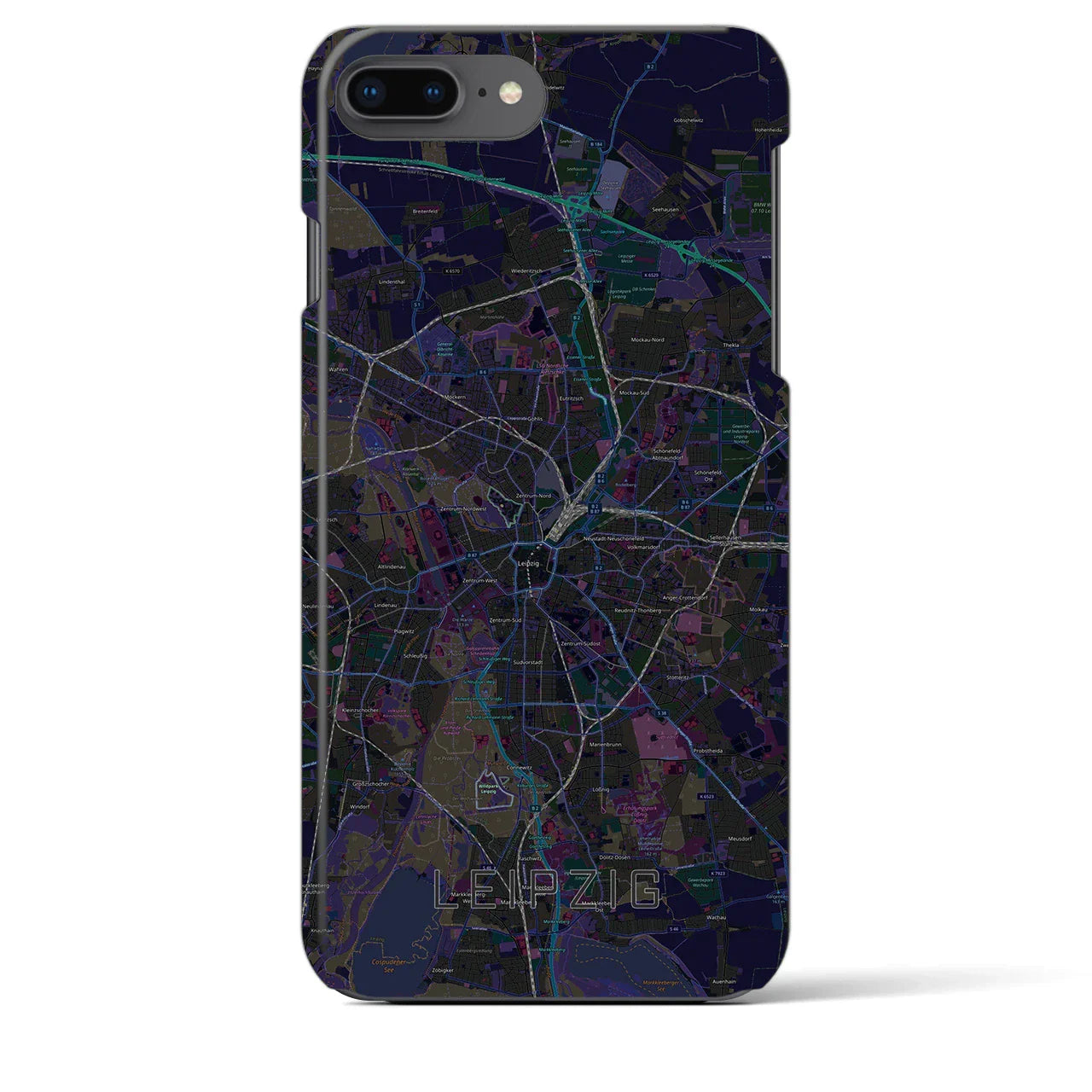 【ライプツィヒ(ドイツ)】地図柄iPhoneケース(バックカバータイプ)