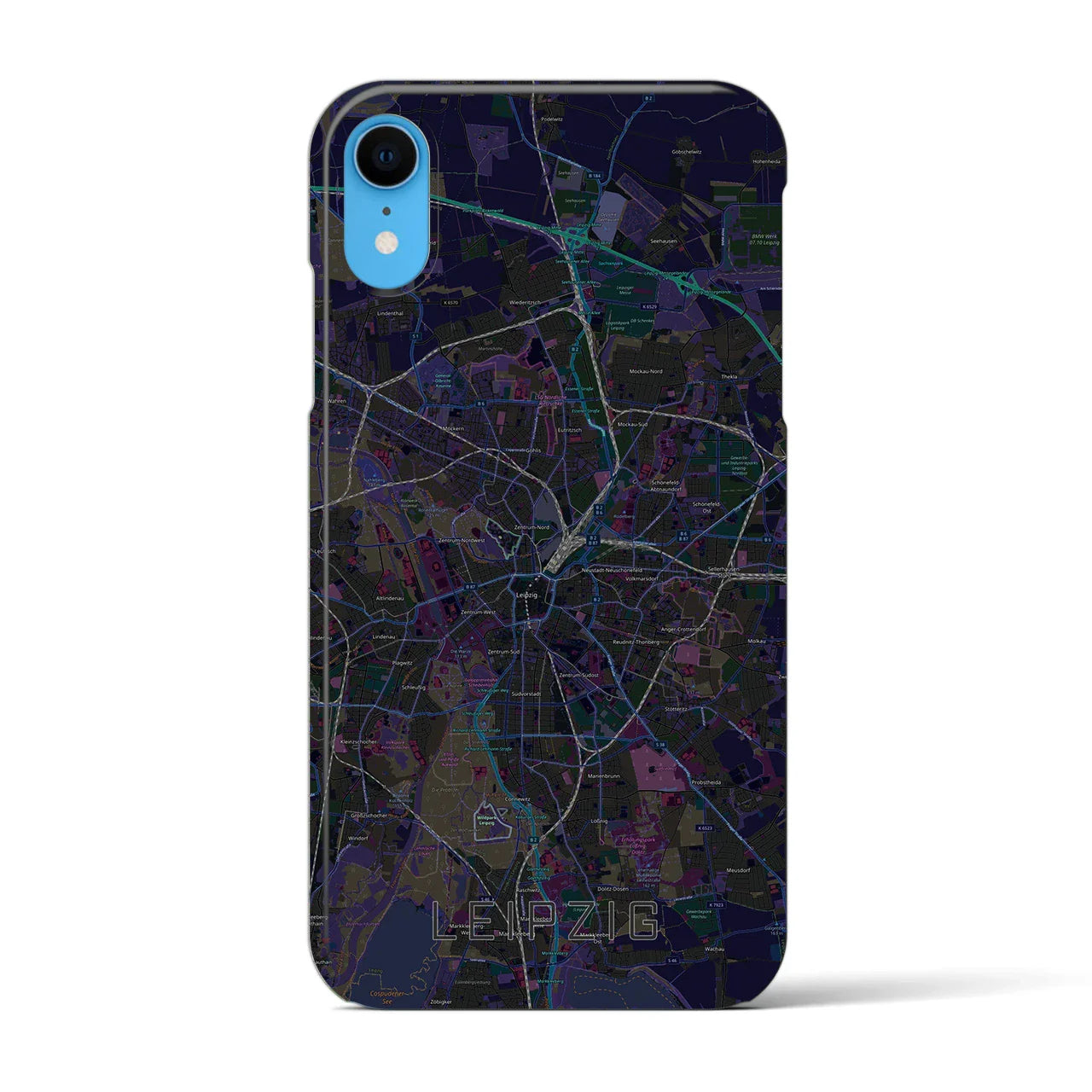 【ライプツィヒ(ドイツ)】地図柄iPhoneケース(バックカバータイプ)