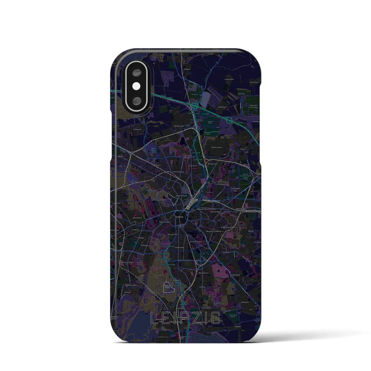 【ライプツィヒ(ドイツ)】地図柄iPhoneケース(バックカバータイプ)