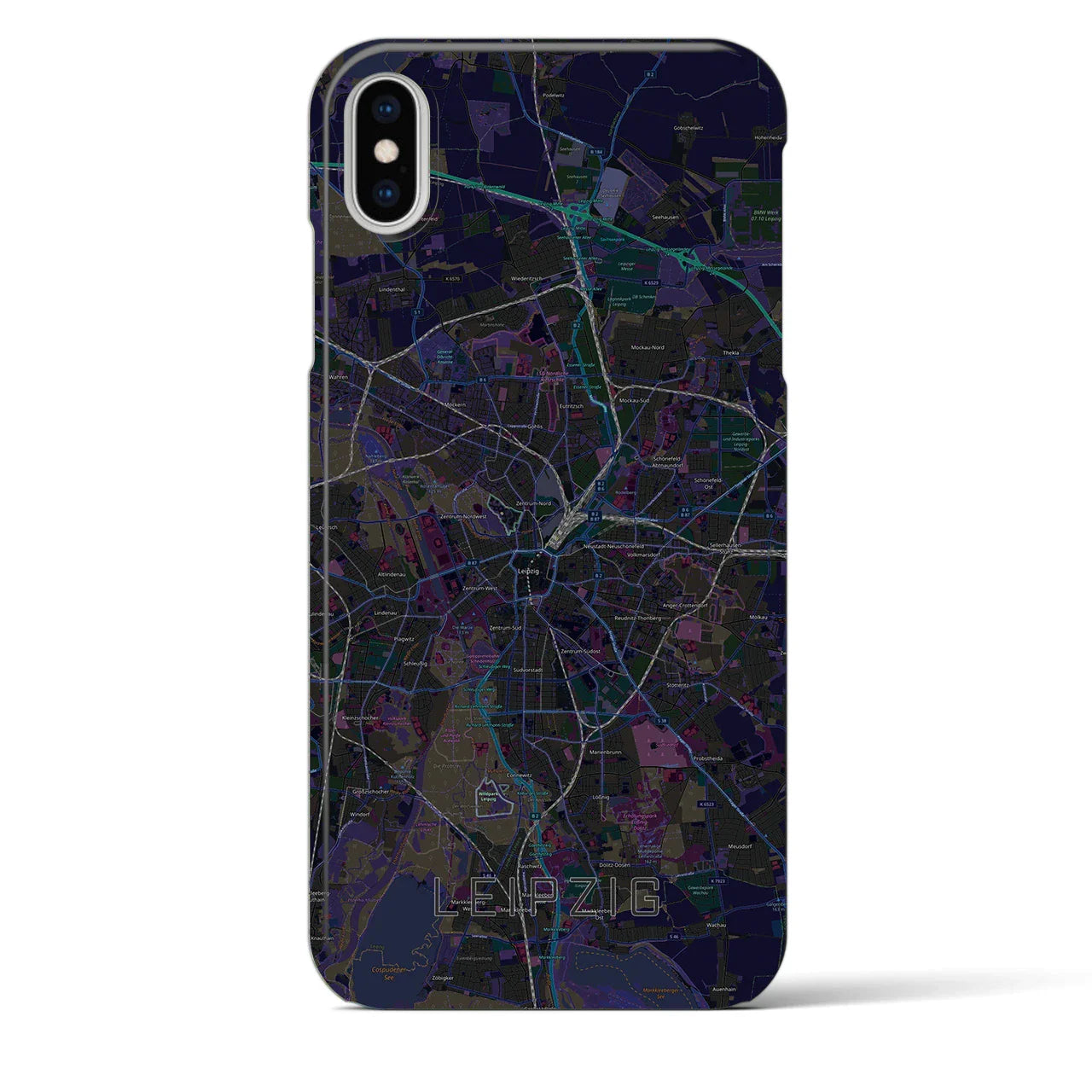 【ライプツィヒ(ドイツ)】地図柄iPhoneケース(バックカバータイプ)