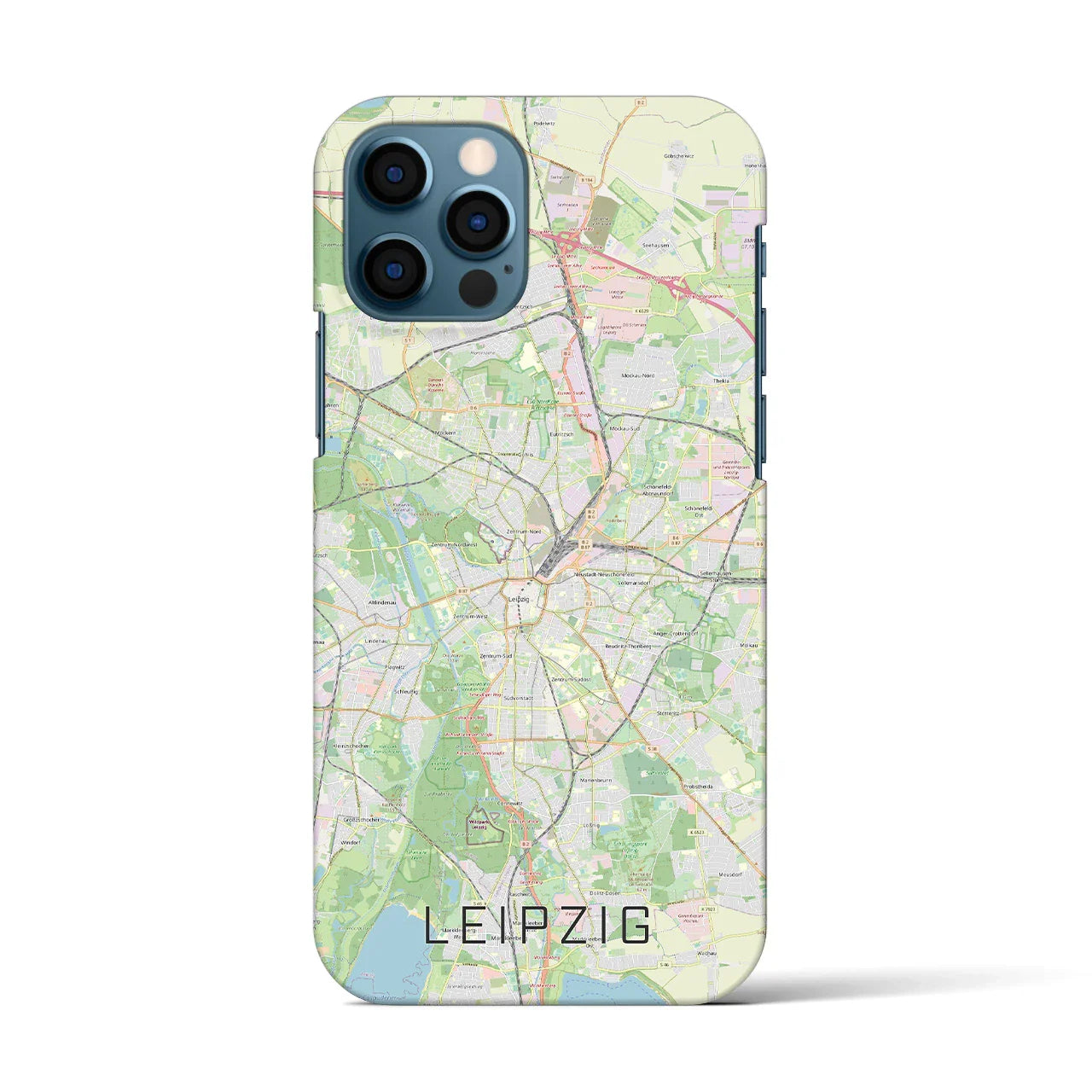 【ライプツィヒ(ドイツ)】地図柄iPhoneケース(バックカバータイプ)
