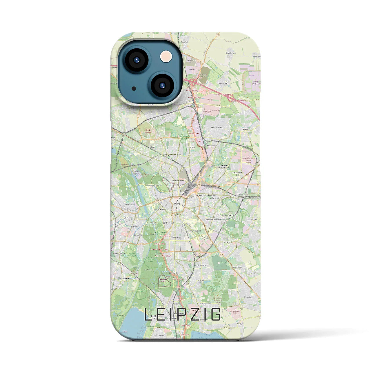 【ライプツィヒ(ドイツ)】地図柄iPhoneケース(バックカバータイプ)