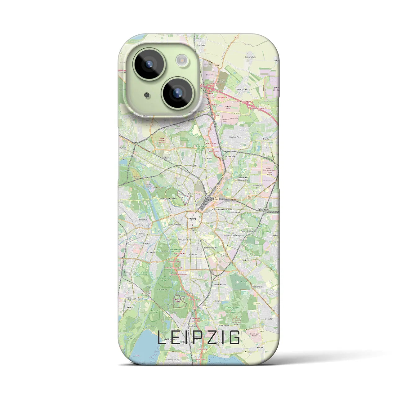 【ライプツィヒ(ドイツ)】地図柄iPhoneケース(バックカバータイプ)