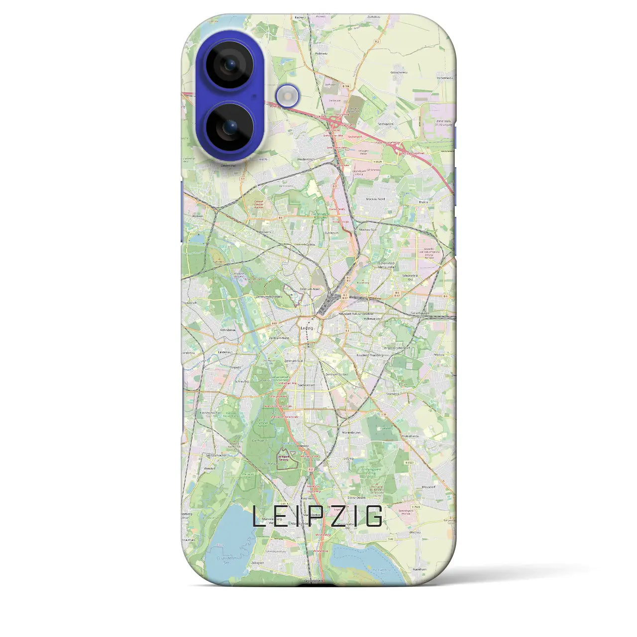 【ライプツィヒ(ドイツ)】地図柄iPhoneケース(バックカバータイプ)ナチュラル・iPhone 16 Pro Max 用