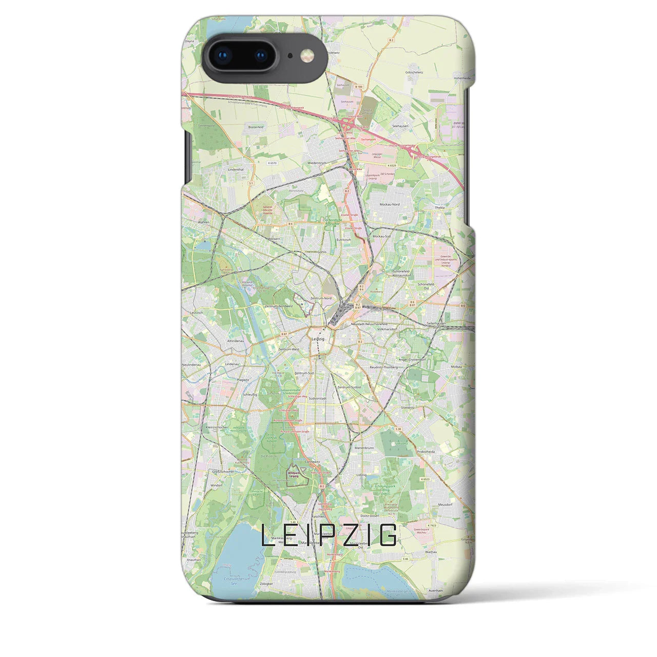 【ライプツィヒ(ドイツ)】地図柄iPhoneケース(バックカバータイプ)