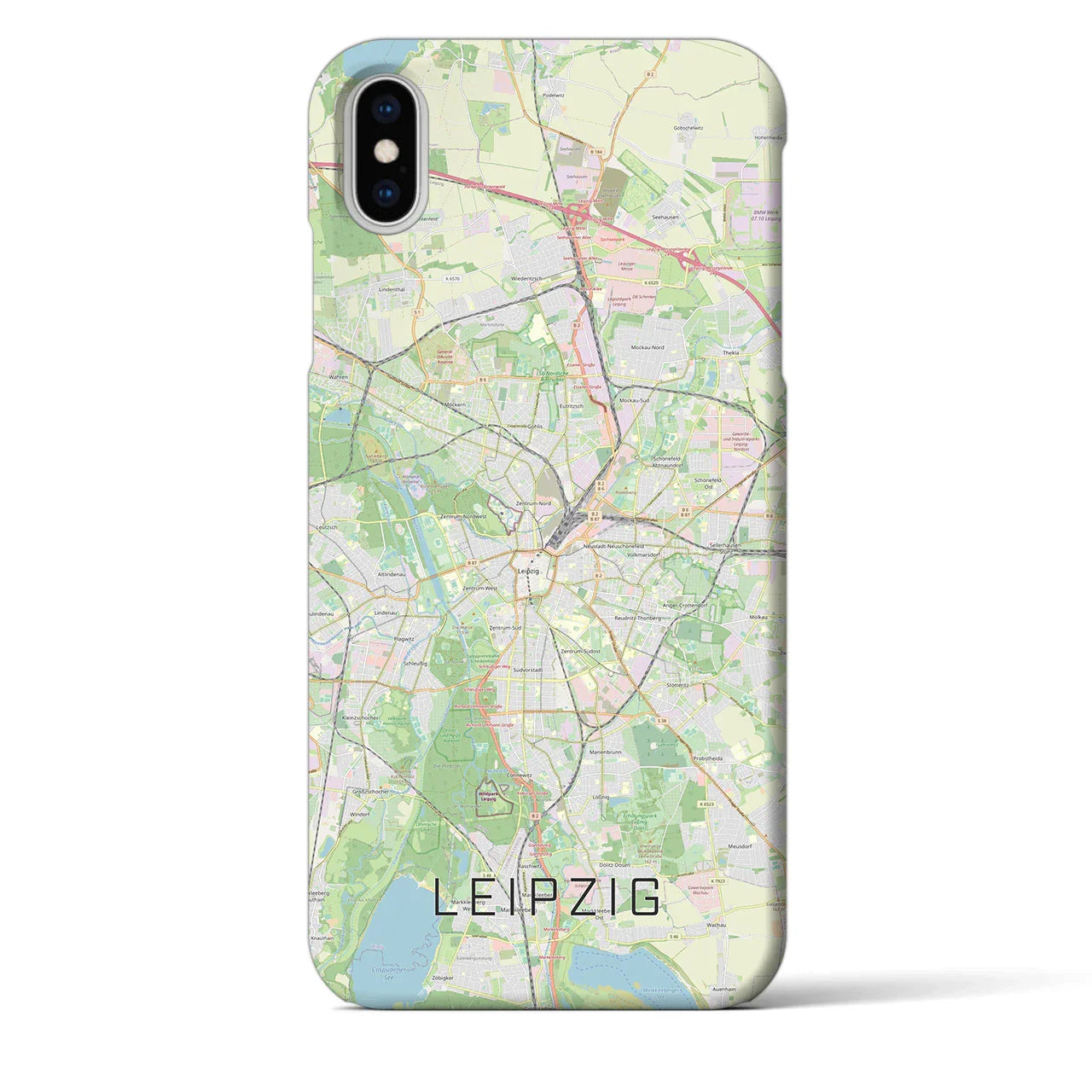 【ライプツィヒ(ドイツ)】地図柄iPhoneケース(バックカバータイプ)