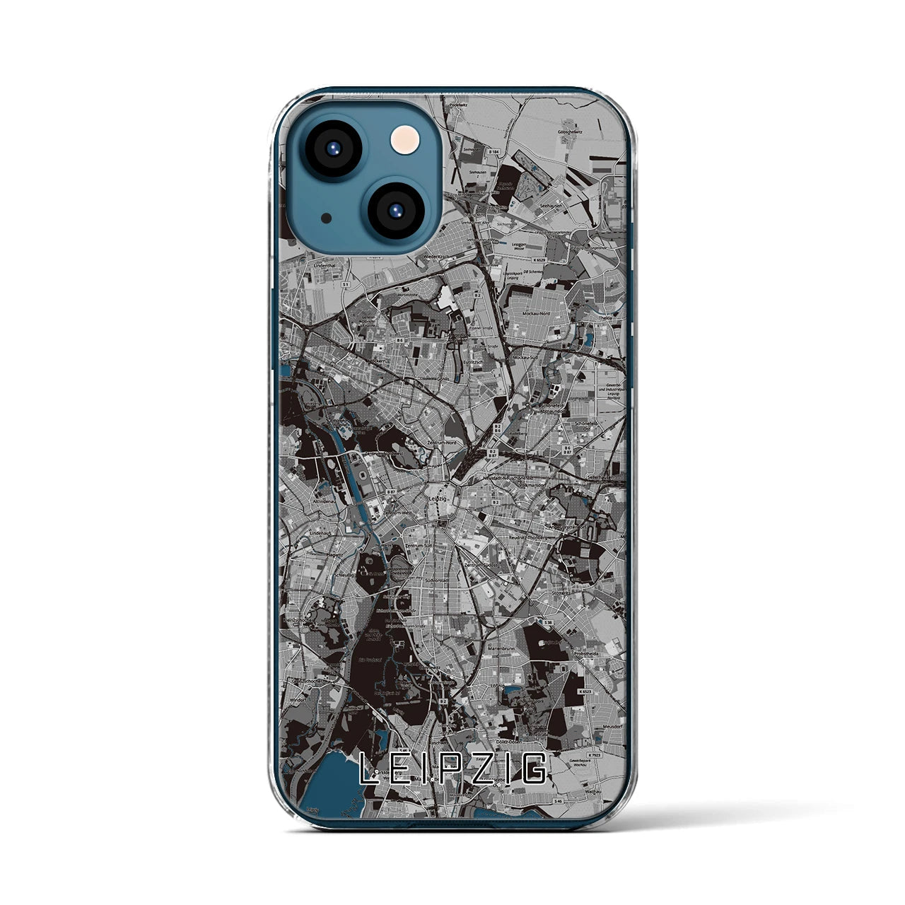 【ライプツィヒ(ドイツ)】地図柄iPhoneケース(クリアタイプ)