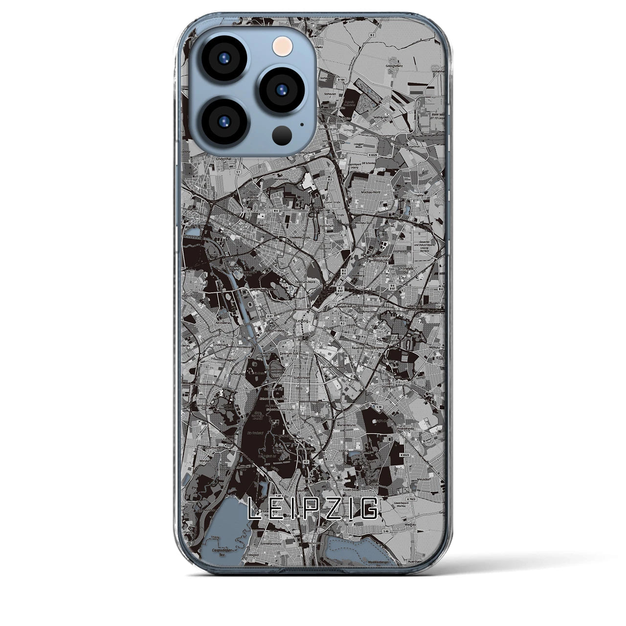 【ライプツィヒ(ドイツ)】地図柄iPhoneケース(クリアタイプ)